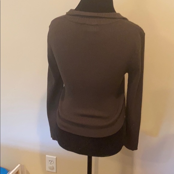 Green Ribbed Sweater - Picture 2 of 4